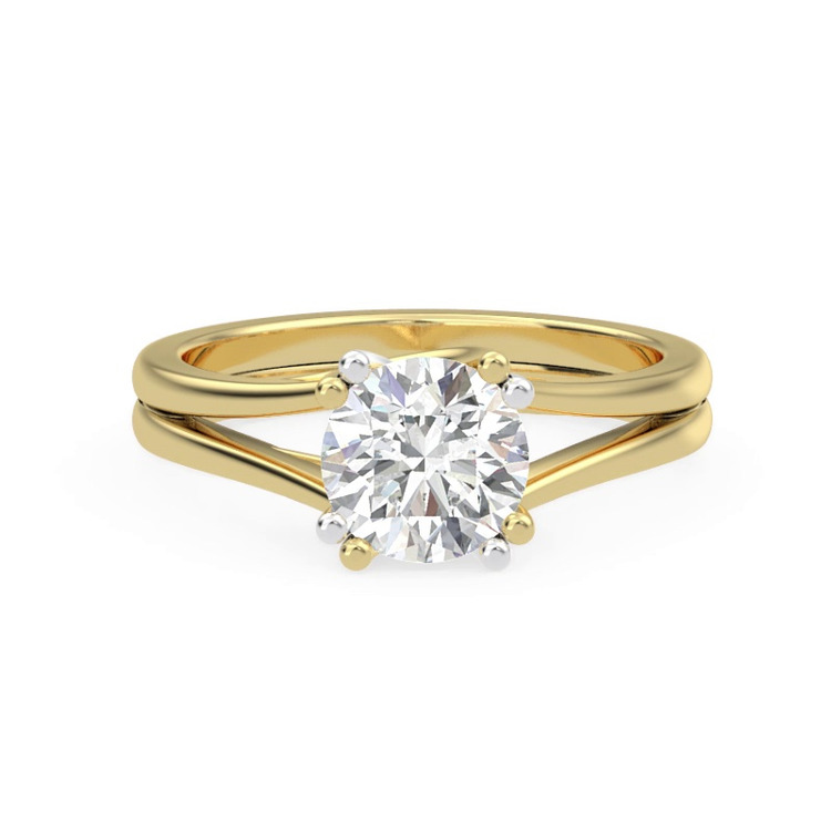 360 degree view of Tori Double Prong Mixed-Metal Hidden Halo Engagement Ring