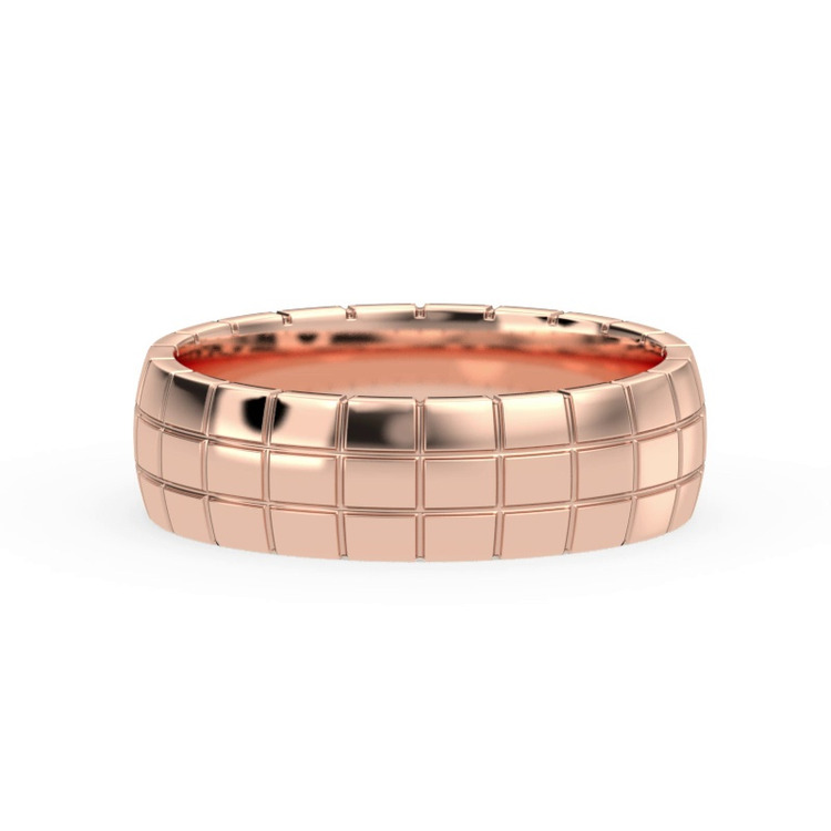 360 degree view of Grid-Pattern Band (6mm)