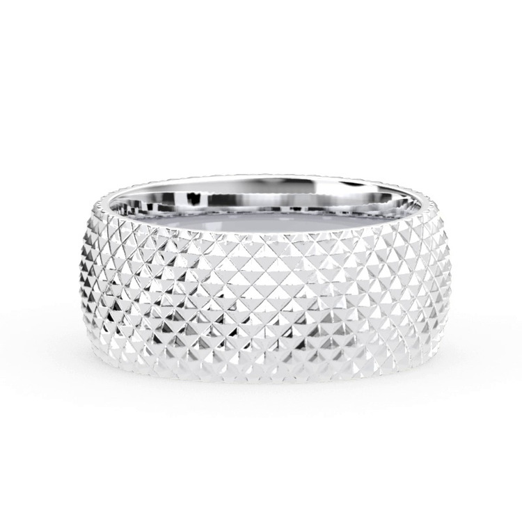 360 degree view of Diamond-Pattern Band (9mm)