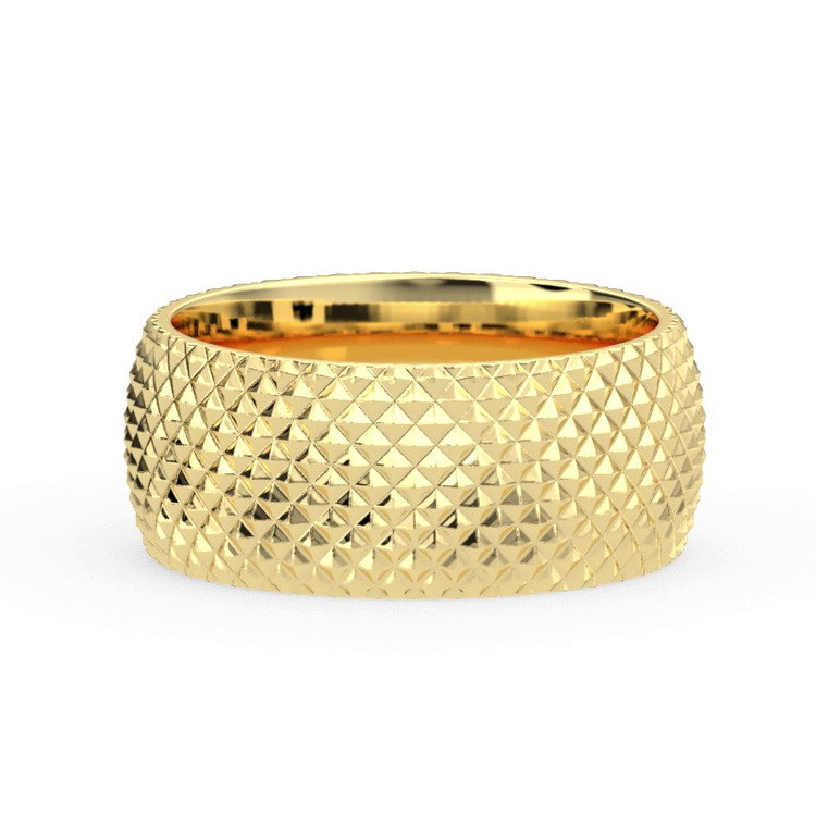 360 degree view of Diamond-Pattern Band (9mm)