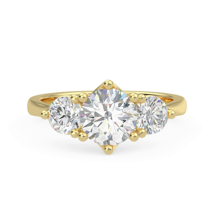 360 degree view of Bryn Trellis Three-Stone Lab Engagement Ring