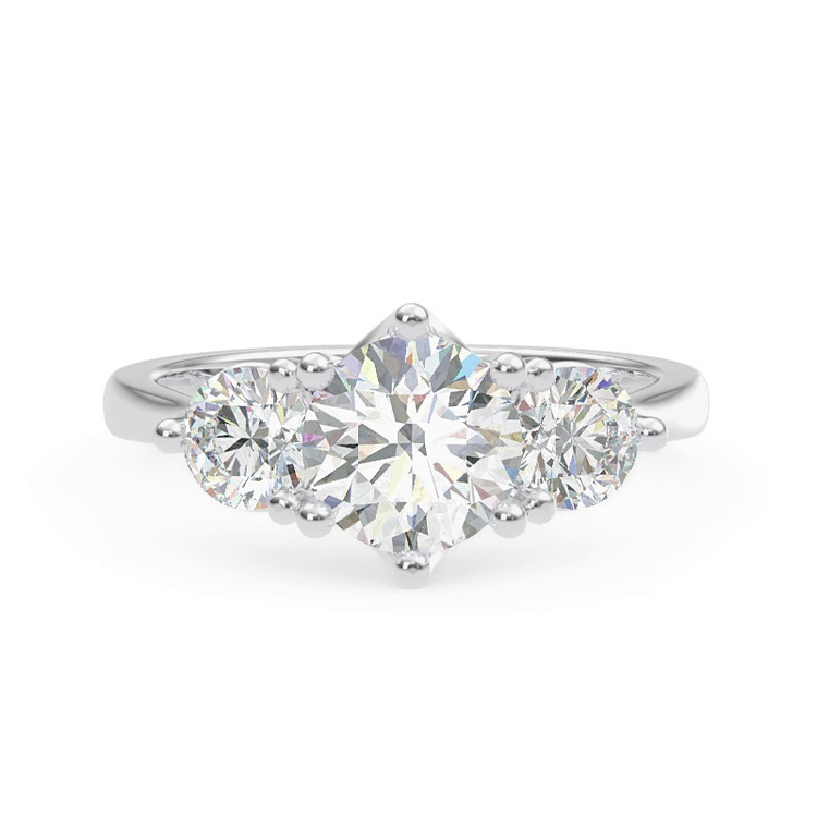 360 degree view of Bryn Trellis Three-Stone Lab Engagement Ring