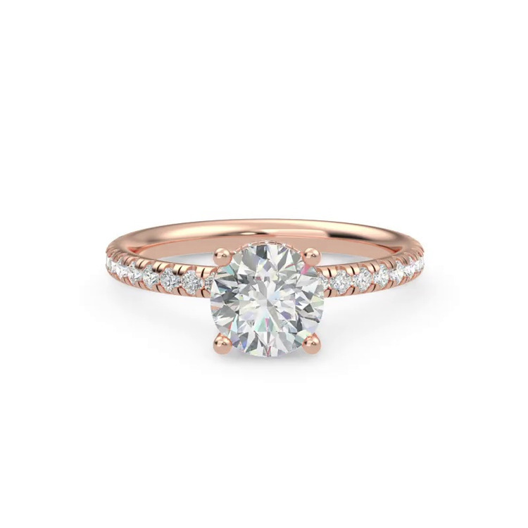360 degree view of Faye Double Hidden Halo Pave Engagement Ring