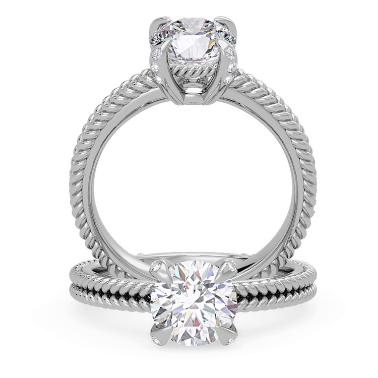 360 degree view of Lyra Diamond Engagement Ring