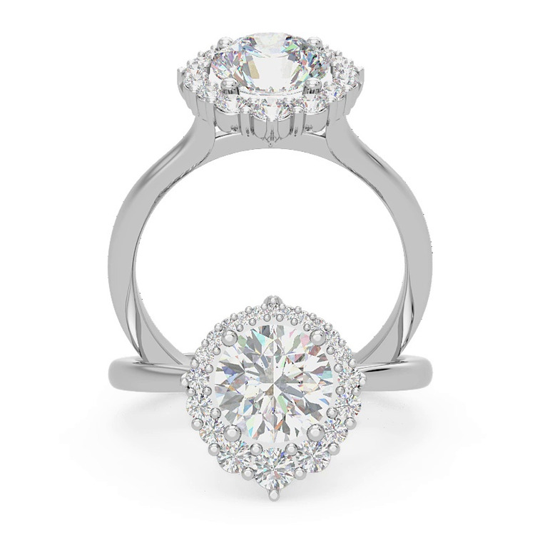 360 degree view of Vela Diamond Engagement Ring