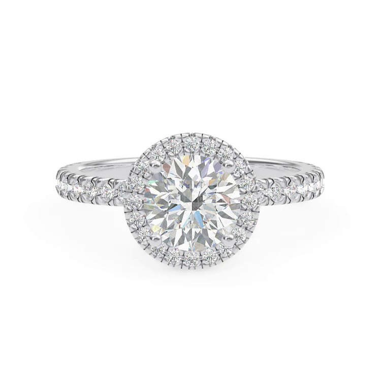 360 degree view of Delores Halo Engagement Ring