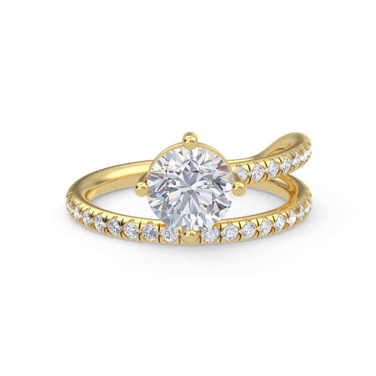 360 degree view of Fete Floating Diamond Engagement Ring