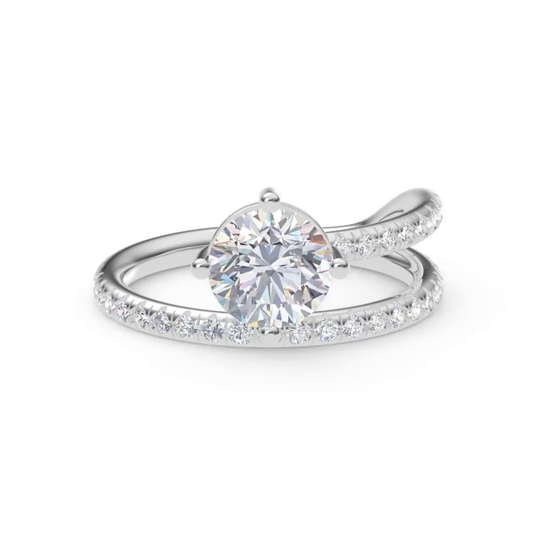 360 degree view of Fete Floating Diamond Engagement Ring