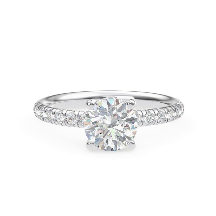 360 degree view of Cache Hidden Halo Trellis Pave Engagement Ring