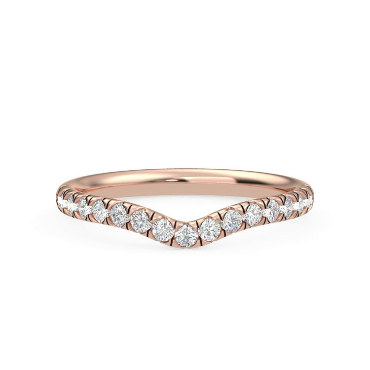 360 degree view of Cache Curved Pave Band