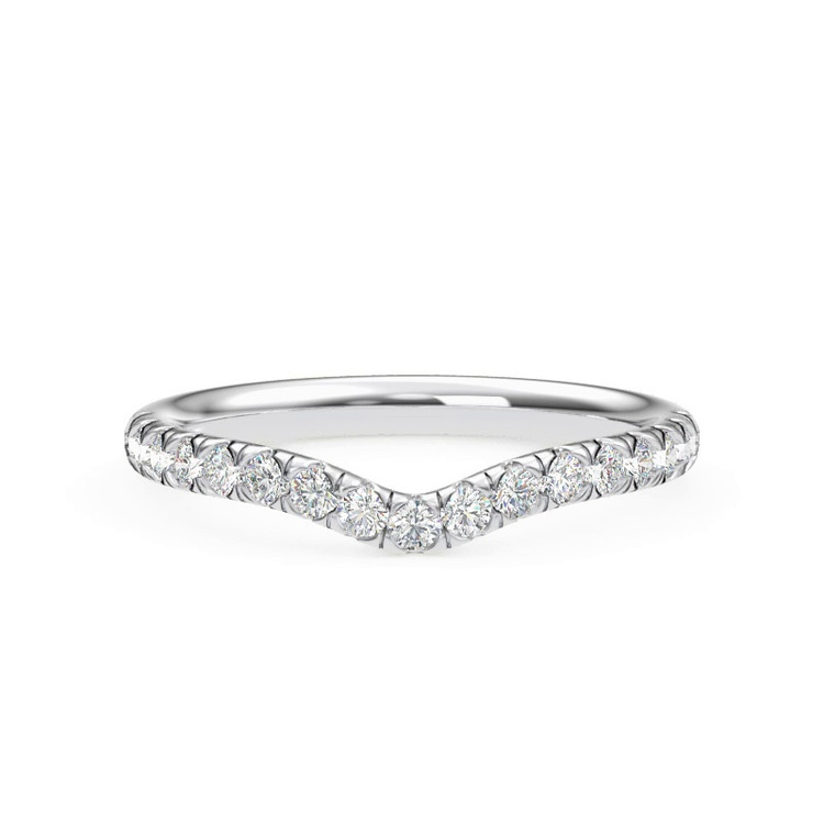 360 degree view of Cache Curved Pave Band