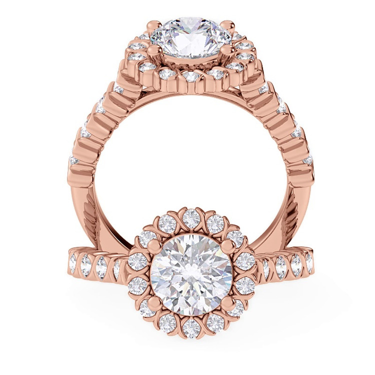 360 degree view of Lovi XO Halo Engagement Ring