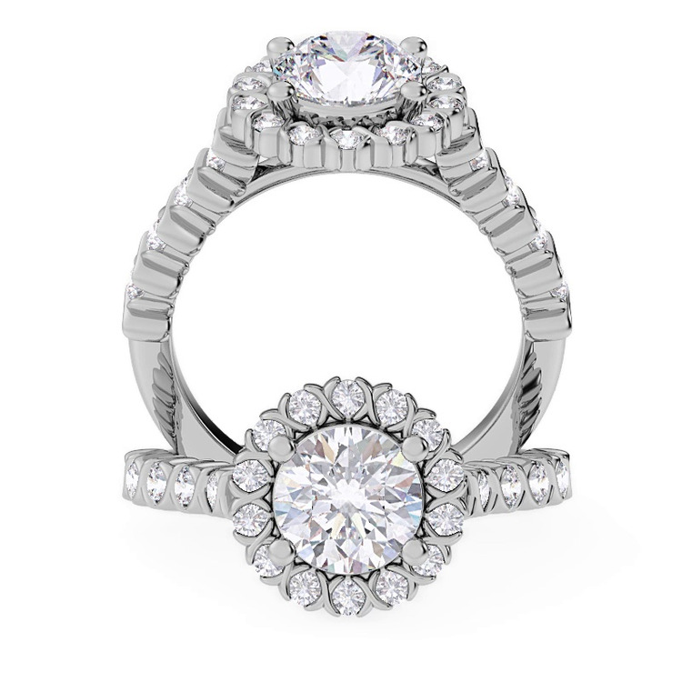 360 degree view of Lovi XO Halo Engagement Ring