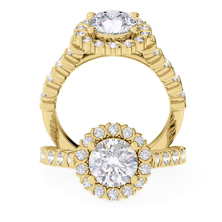 360 degree view of Lovi XO Halo Engagement Ring