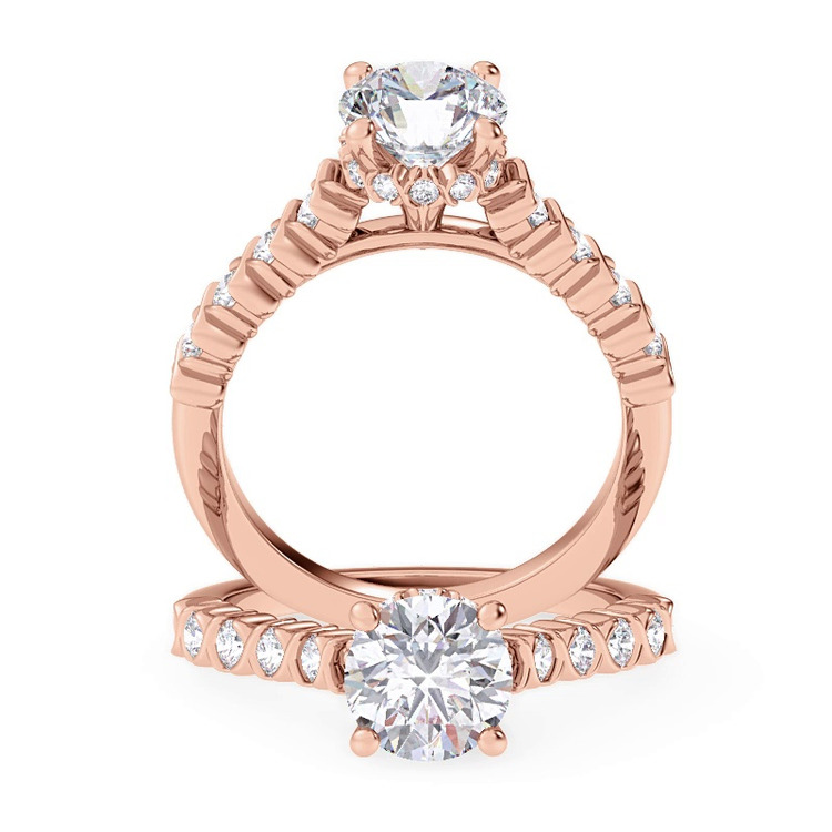 360 degree view of Rave XO Hidden Halo Engagement Ring