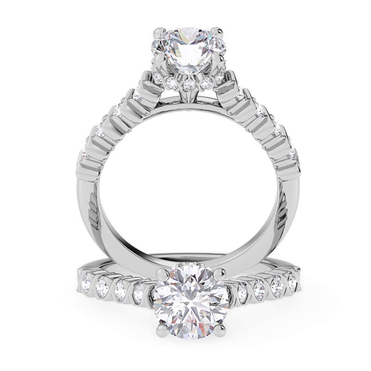 360 degree view of Rave XO Hidden Halo Engagement Ring
