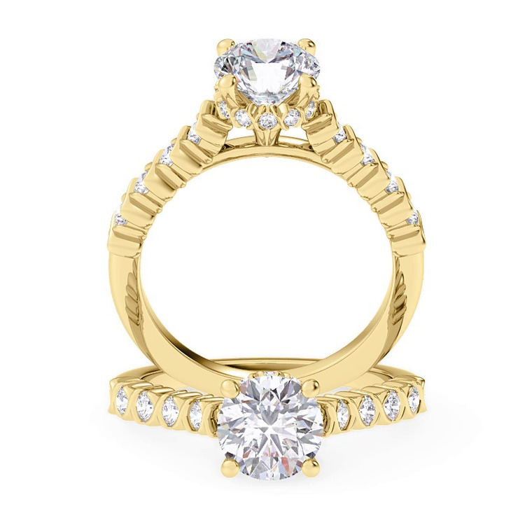 360 degree view of Rave XO Hidden Halo Engagement Ring