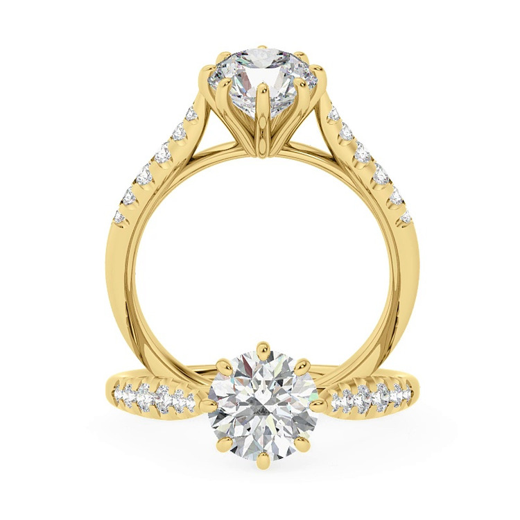 360 degree view of Pau 8 Prong Engagement Ring