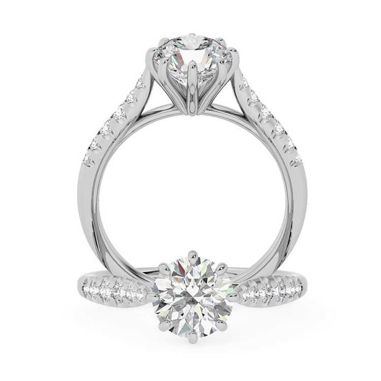 360 degree view of Pau 8 Prong Engagement Ring