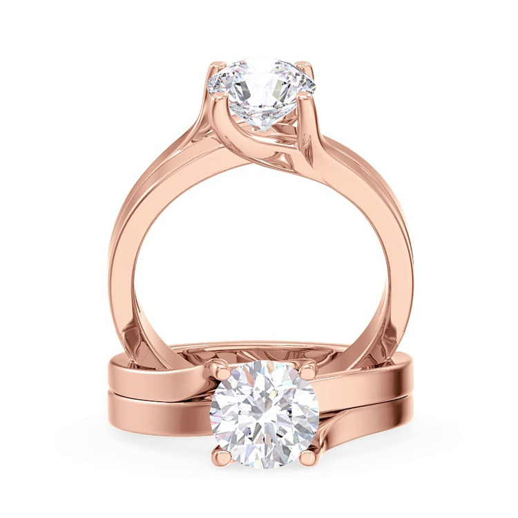 360 degree view of Bleeker Wishbone Solitaire Engagement Ring