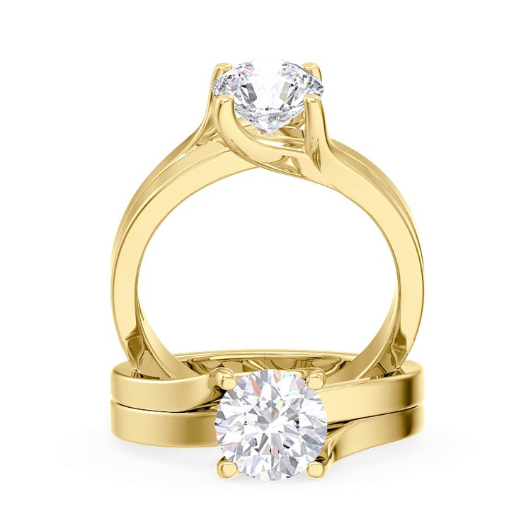 360 degree view of Bleeker Wishbone Solitaire Engagement Ring