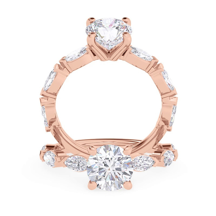 360 degree view of Pala Marquise Lab Engagement Ring