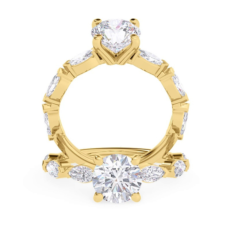 360 degree view of Pala Marquise Lab Engagement Ring