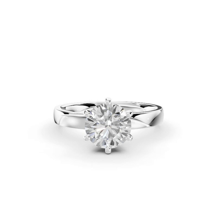 360 degree view of Boda Six Prong 2.5mm Comfort Fit Engagement ring