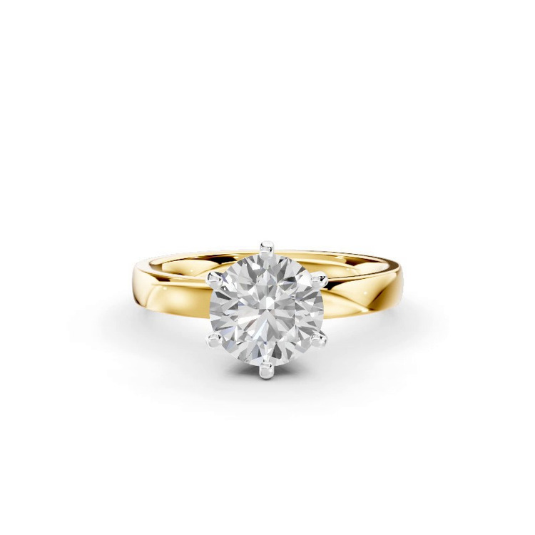 360 degree view of Boda Six Prong 2.5mm Comfort Fit Engagement ring
