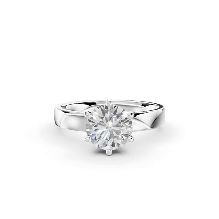 360 degree view of Boda Six Prong 3mm Comfort Fit Engagement Ring