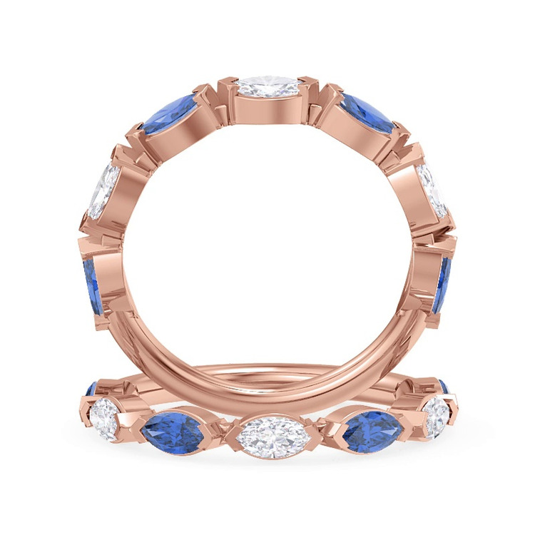 360 degree view of Ocean Sapphire And Diamond Band