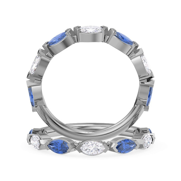 360 degree view of Ocean Sapphire And Diamond Band