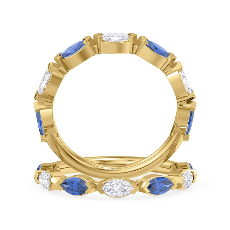 360 degree view of Ocean Sapphire And Diamond Band