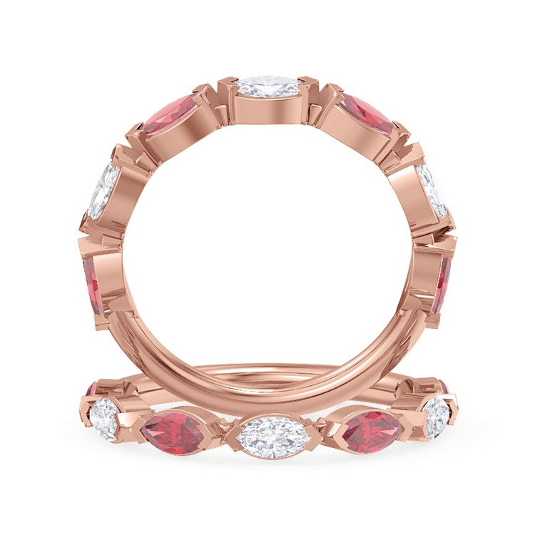 360 degree view of Adamina Ruby And Diamond Band