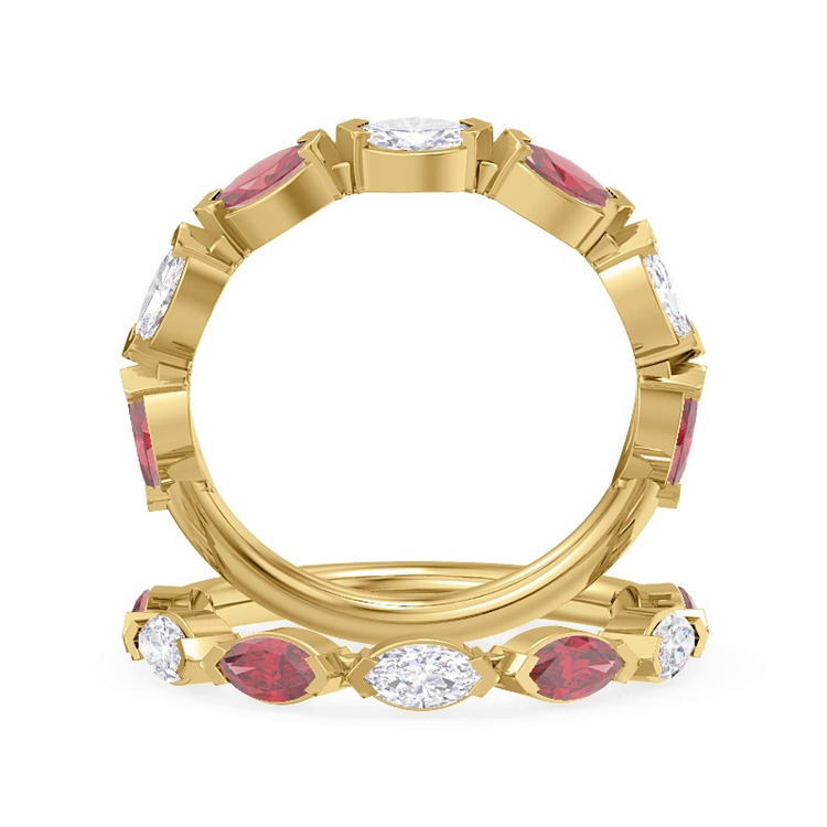 360 degree view of Adamina Ruby And Diamond Band