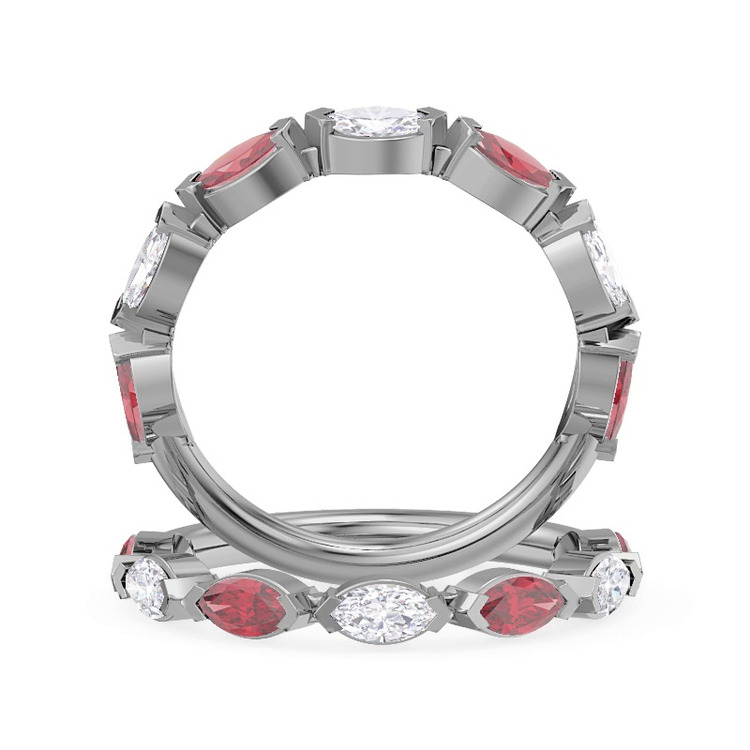 360 degree view of Adamina Ruby And Diamond Band