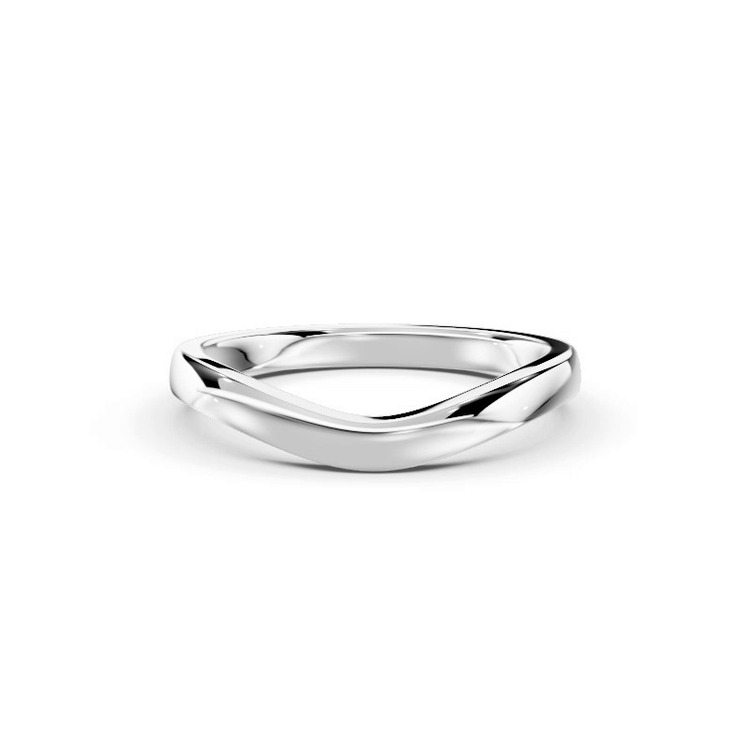 360 degree view of Linda 2mm Curved Band