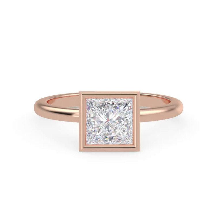 360 degree view of Danika Bezel Engagement Ring