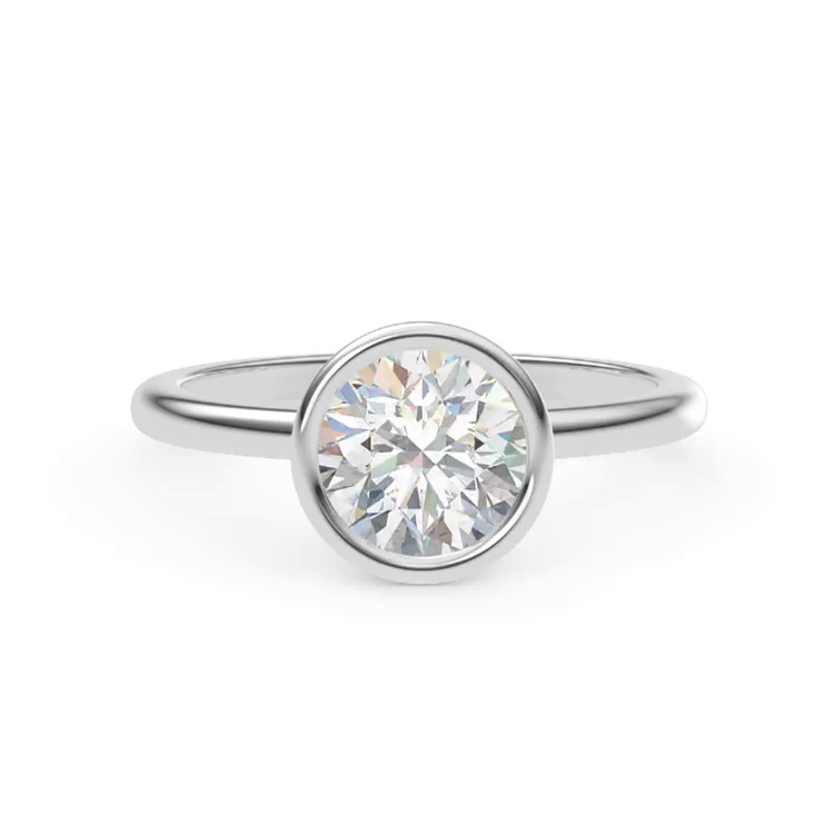 360 degree view of Danika Bezel Engagement Ring
