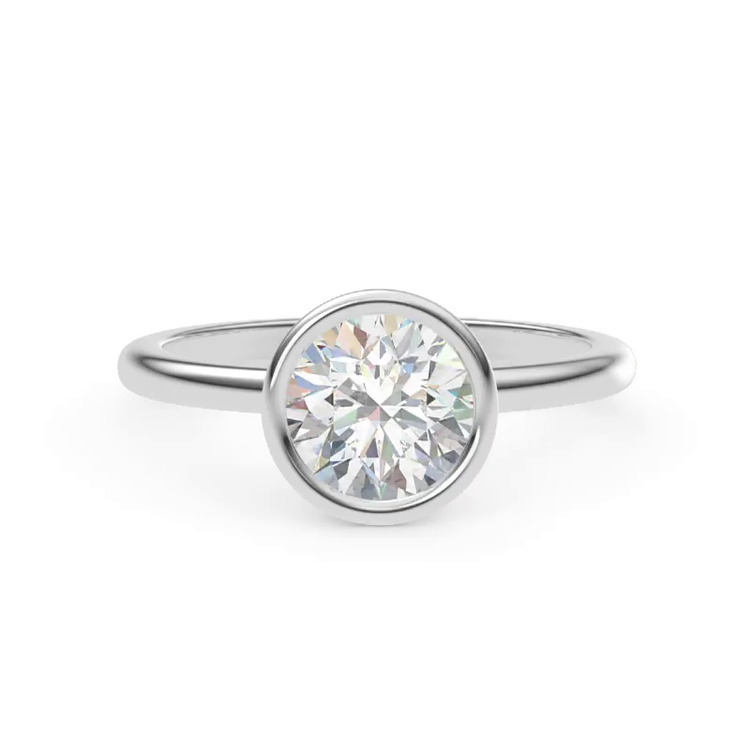 360 degree view of Danika Bezel Engagement Ring
