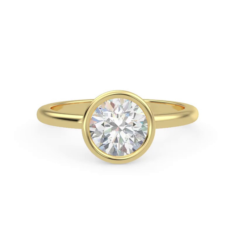 360 degree view of Danika Bezel Engagement Ring