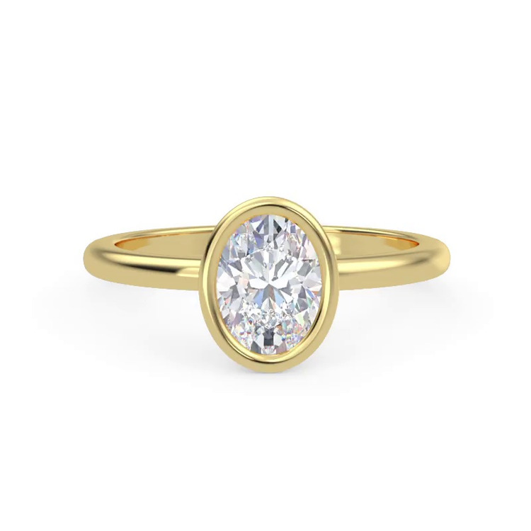 360 degree view of Danika Bezel Engagement Ring