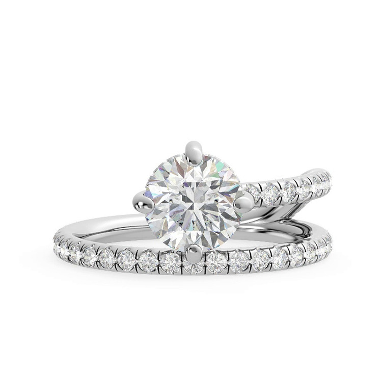 360 degree view of Raina Floating Hidden Halo Engagement Ring
