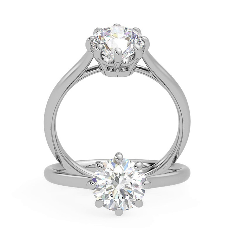 360 degree view of Ramona Eight-Prong Solitaire Engagement Ring