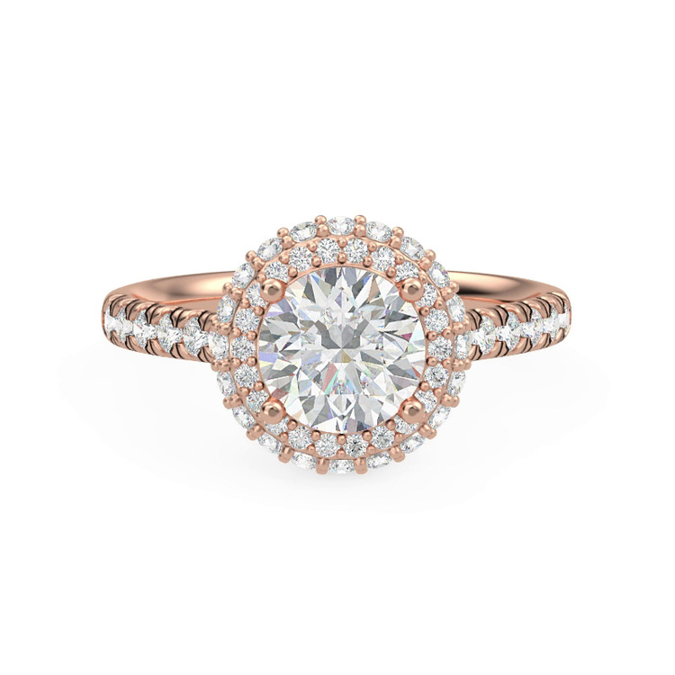 360 degree view of Leoni Double Halo Engagement Ring