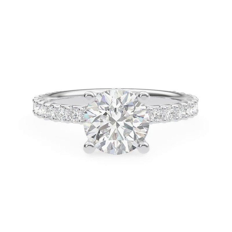 360 degree view of Thalia Diamond Prong and Pave Engagement Ring