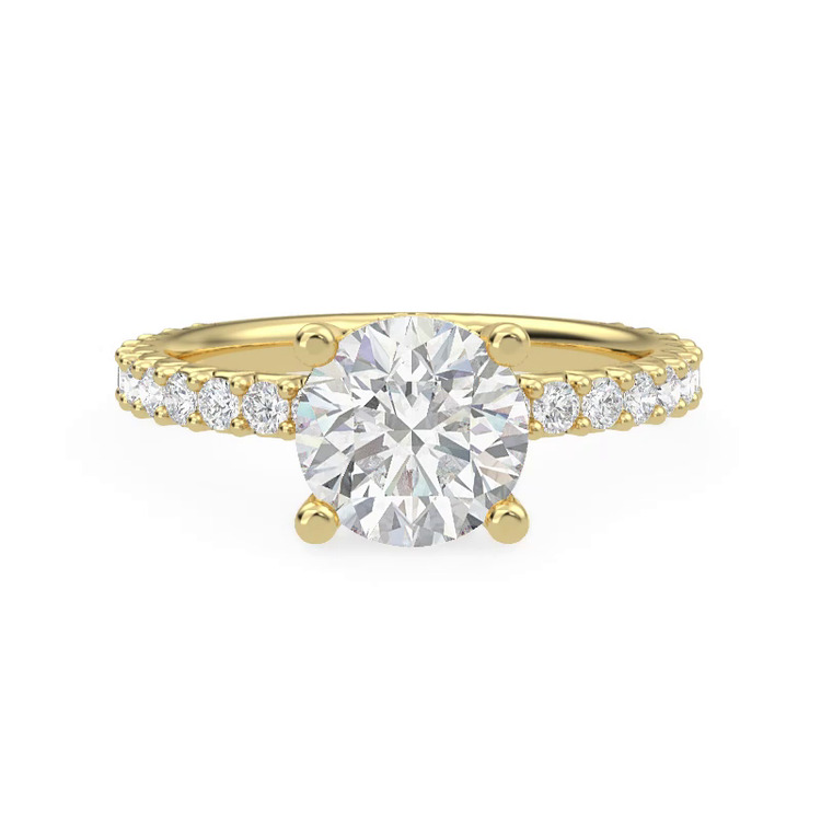 360 degree view of Thalia Diamond Prong and Pave Engagement Ring
