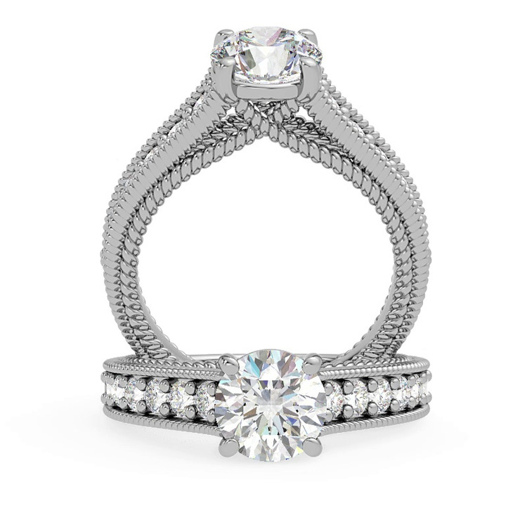360 degree view of Lido Braided Diamond Engagement Ring
