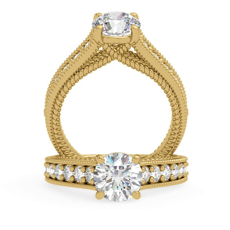 360 degree view of Lido Braided Diamond Engagement Ring
