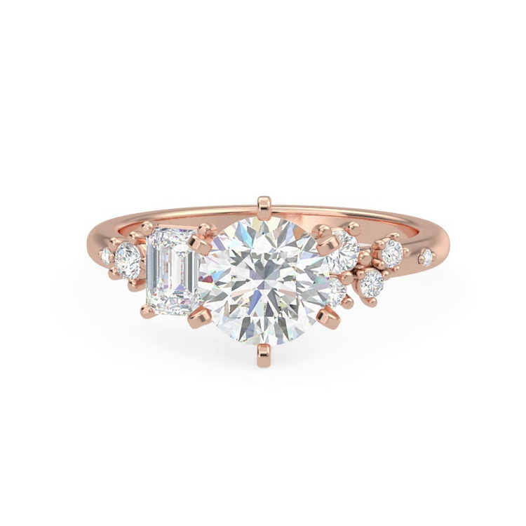 360 degree view of Patsy Asymmetrical Lab Engagement Ring